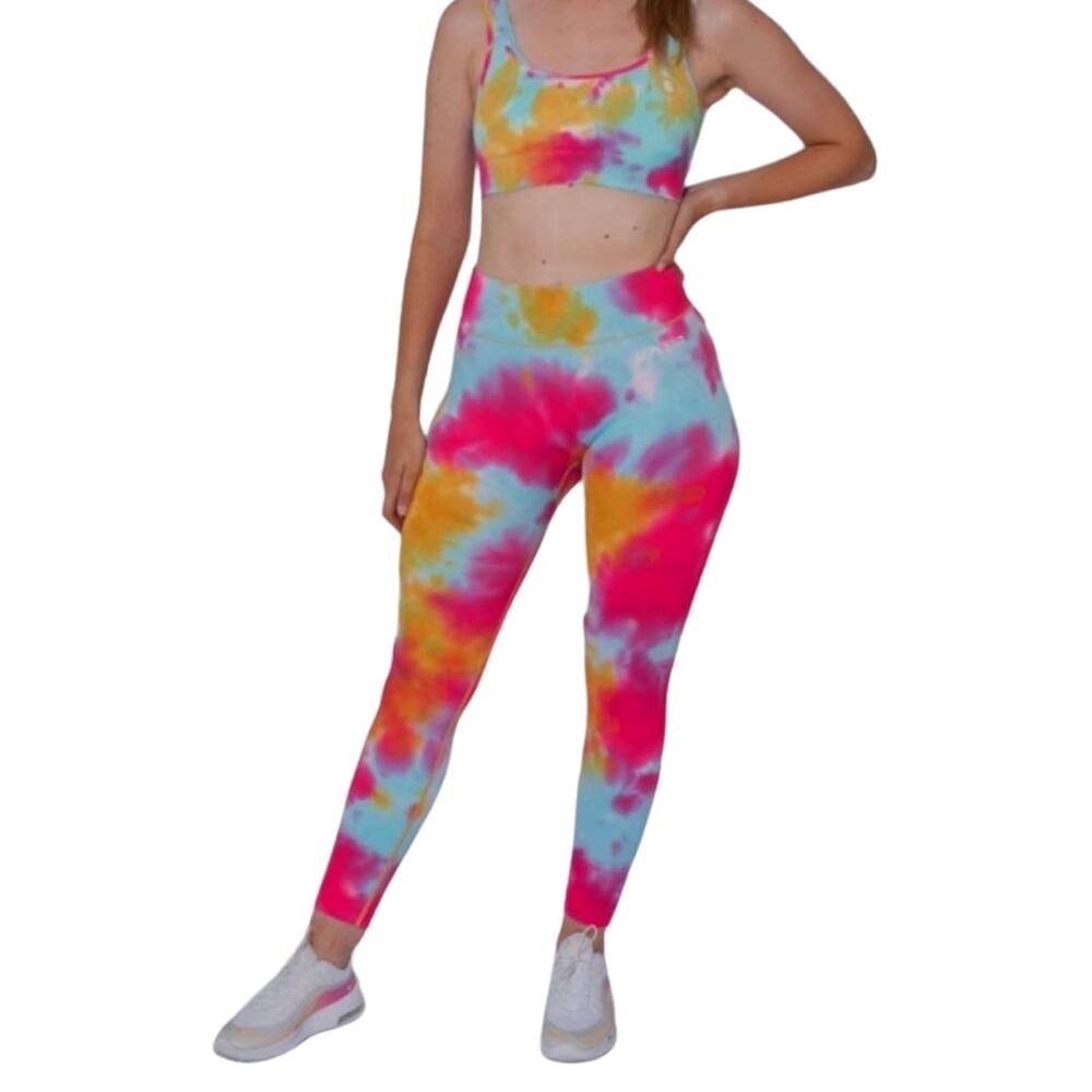 TyeDye 2 pc jegging legging set fits XS SM Top XS fits petite